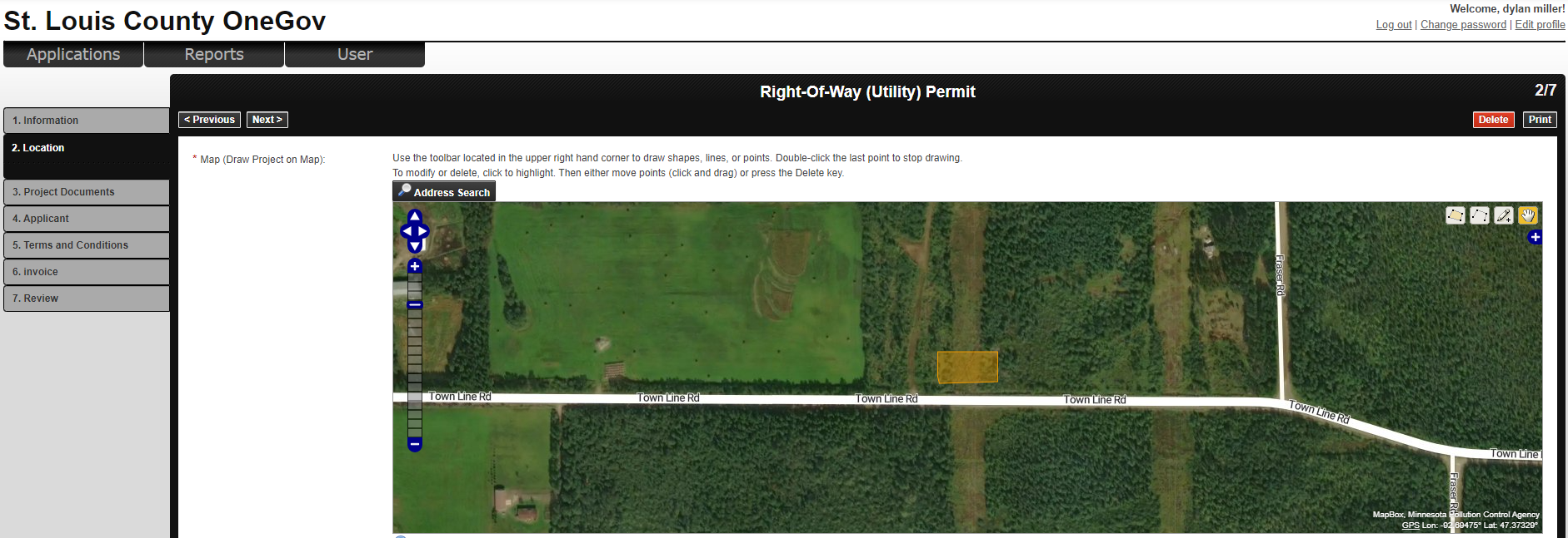 Snap Permit. Image Example St. Louis County OneGov